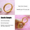 304L Stainless Steel Elastic Bracelet Women Gold Plated Charm Punk Wide Chunky Metal Spiral Bangle - Image 19