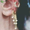 Silver Needle Zircon Crystal Tassel Hoop Earrings for Women Long Earrings Wedding Party Jewelry - Image 6