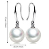 Ball Shape Long Earrings Shell Beads Simulation Freshwater Pearl Drop Earrings Rhinestone Temperament Ear Hook Ear Jewelry - Image 6