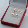 Women Simulated Pearl Jewelry Rose Gold Color Drop Earrings S M L - Image 2