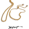 Stainless Steel Beads Chain Adjustable Necklace Bracelet Bangle Gold Silver Color Zirconia Jewellery - Image 1