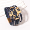 Boho Braided Leather Bracelets for Women Men Party Jewelry Two Tone Square Multilayer Wrap Wide Bangles Bracelet - Image 6
