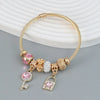 Multi Element Stainless Steel Circle Panjiadora Beaded Love Bracelet Suitable for Women's Dating, Daily Holiday Gifts - Image 4