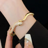 Gold Plated Snake Bracelets Bangleles Personality Design Zircon Bracelet for Women Men Party Jewelry Anniversary Gift K - Image 3
