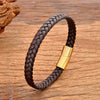 Simple Classic Stainless Steel Bracelet for Women Men Braided Leather Bangles Special Birthday Party Couple Jewelry Gift - Image 2