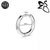 ZS Titanium 1 PC 18G Hoop Earrings Women Men Zircon Round Earrings D Shape 3 Colors Helix Cartilage Piercings Jewelry - Image 25