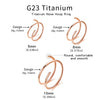 20G Titanium Double Hoop Nose Rings 6/8/10mm Small Spiral Piercing Jewelry for Women Men - Image 3