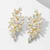 Leaf Zircon Drop Earrings for Women White Gold Color Marquise Crystal Bridal Earring Wedding Party Jewelry - Image 10