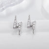 Hip Hop Ice Out Xo Square Huggie Earrings Cubic Zirconia Earrings Jewelry Gifts for Men and Women - Image 8