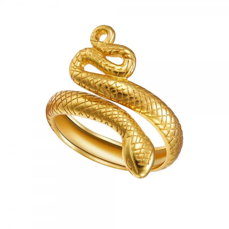 Silver Lovely Snake Shape Open Adjustable Finger Rings for Women Simple Ring Jewelry Accessory - Image 1