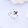 Silver Ring Sparking Rose Fire Dragon Firefly Open Rings For Women Girls Birthday Anniversary Party Gifts - Image 5