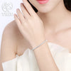 Shstone Silver 3mm 4mm Snake Chain 8 inches Basis Bracelet For Woman Charm Wedding Engagement Party Jewelry - Image 5