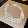 Imitaition Pearl Necklace for Women Simple Collarbone Chain White Choker Necklaces Wedding Jewelry - Image 21