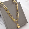 Meyrroyu 316L Stainless Steel Hip Hop PunkVintage Multilayer Coin Pendant Necklace For Women Double Layer Chain Necklace Jewelry - Image 18