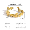 Stainless Steel Cute Puppy Pendant Necklace for Women Gold Plated Hoop Earrings Open Ring Jewelry Set - Image 7