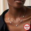 Dainty Lucky Leaf Necklace for Women Silver Gold Plated Cute CZ Flower Pendant Choker Jewelry Gifts - Image 1