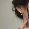 Silver Needle Pearls Stud Earrings For Women Geometry Pearls Pendant Earings Jewelry Party Gifts - Image 4