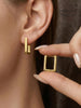 Stainless Steel Hoop Earrings For Women Men Heart Star Oval Rectangle Round Triangle Gold Color Punk Hip Hop Jewelry - Image 1