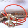 10Pcs Women's Gold Plated CZ Paved Heart Star Charm Colorful Wire Braided Rope Bracelets Adjustable - Image 2