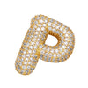 Stainless Steel Bubble Letter Necklace for Women Girls Shiny Zircon Rhinestone Alphabet 26 A-Z Dainty Balloon Choker - Image 15