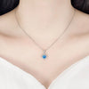 Silver Stud Earrings Crystal Clover Link Bracelets Necklace Jewelry Sets For Women - Image 2