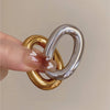 Stainless Steel O Shape Brooches for Women Geometric Gold Silver Color Metal Brooch Pin Unisex Light Jewelry - Image 5