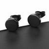 1 Pairs Punk Stainless Steel Stud Earrings Black Earrings Set For Men Women Vintage Hip Hop Piercing Ear Jewelry Accessories - Image 3