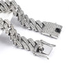 Hip Hop Square 14MM Cuban Link Necklace Men Gold Color Women Rhinestone Iced Out Cuban Chain Punk Jewelry Necklaces Gift - Image 3