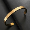 Eueavan Ayatul Kursi Stainless Steel Bangles Arabic Calligraphy Allah Islam Muslim Quran Verse Cuff Bracelet Religious Jewelry - Image 1