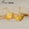 Elegant Chinese Style Ginkgo Leaf Earrings Women Stainless Steel Simple Dangle Earrings Daily Jewelry Birthday Gift - Image 1