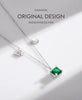 MODIAN 925 Sterling Silver Constellation Virgo Symbol Brand Necklace Chain Dazzling Shiny Square CZ Pendant Fine Jewelry