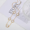 Stainless Steel Laser Five Leaf Flower Petal Adjustable Clover Bracelet Classic for Woman Girl Jewelry Party Gift - Image 25