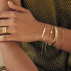 Metal Textured Hammered Stainless Steel Open Bangle Bracelet Geometric Vintage Style Daily Jewelry For Women - Image 4