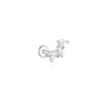 1PC Silver Horse Eye Zircon Crown Tassel Puncture Thread Flat Earring For Women Long Cartilage Chain - Image 29