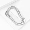 Neutral Style Irregular Ring Brooches For Unisex Smoorh Stainless Steel Alloy Pins Jewelry Accessory Suit Party Gift - Image 5