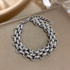 Greatera Niche Handmade Braided Titanium Steel Men's Bracelet Classic Contrast Color Design Chain Bangle For Women - Image 8