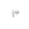 Silver Zircon Stud Earrings 1PC Eight pointed star Women Gold/Silver Heart Flat back piercing Jewelry Gift - Image 47