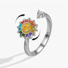 Beads Ring Fidget Spinner Rings Korea Crystal Butterfly Flower Star Moon Ring Jewelry Gift - Image 14