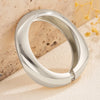 Chunky Geometric Spring Cuff Bangle in Gold-Tone or Silver-Tone - Image 19