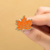 Leaf Metal Badge, Plant Autumn Intent, Maple Leaf, Simple and Versatile Brooch, Clothes, Bags, Accessories - Image 1