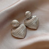 Vintage Metal Striped Round Heart Earrings for Women European American Retro Ball Drop Earrings Elegent Female Simple Jewelry - Image 11