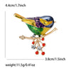 Magpie Brooch Cute Bird Flower Enamel Rhinestone Corsage Pin Clothing Accessories Jewelry - Image 24
