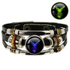 12 Constellation Zodiac Sign Charm Luminous Bracelets Men Women Vintage Multilayer Wrap Leather Bracelet Bangle Birthday Gift - Image 2