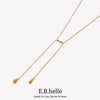 Two Water Drop Snake Chains Necklace Silver Color Stainless Steel Accessories Gold Plated Women's Neck Chain - Image 2