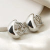Non-Piercing Cartilage Clip Earrings with Compact Metal Details - Image 7