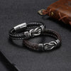 Selling Stainless Steel Bracelets for Men Europe and America Handwoven Leather Bangles Male Jewelry Gifts - Image 2