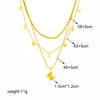 316L Stainless Steel Butterfly Moon Lock Blue Eyes Pendant Necklace For Women Multilayer Choker Chain Jewelry Gifts - Image 51