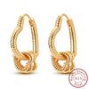 Earrings Silver Stud Drop Hoop Earrings Rose Gold for Women Girls Party Wedding Birthday Jewelry Gift - Image 9