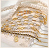 Two-Tone Stainless Steel Link Bracelet with Mixed Chain Design - Image 17