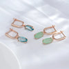 Clear Light Blue Zircon Earring for Women Rose Gold Color Simple Daily Party Jewelry - Image 5